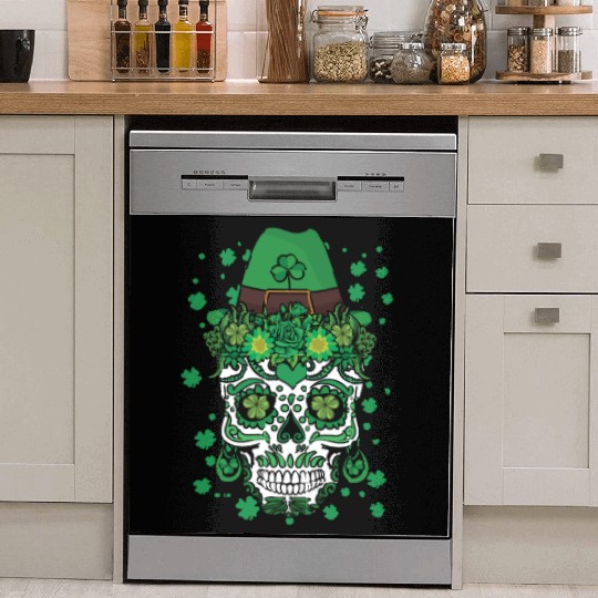 El Dia De Los Muertos St Patty's Day Irish Flower Dish Washer Covers