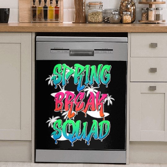 Spring Break Squad Summer Vacation Spring Break Dish Washer Covers