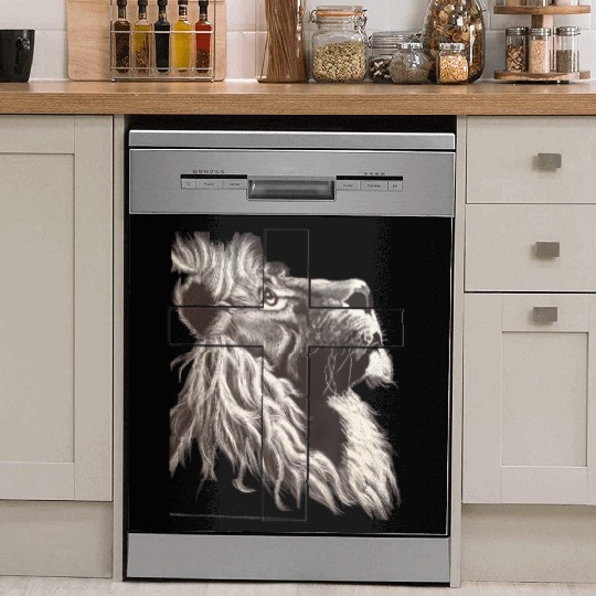 Lion Love Cross God Savior Church Christian Gift C Dish Washer Covers