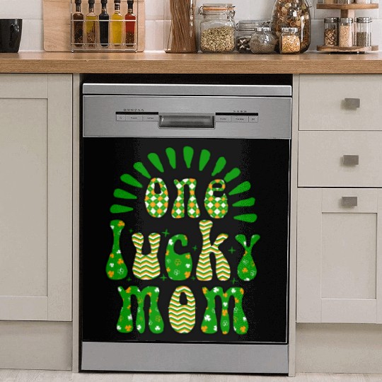 One luckyPatricks Day Sublimation Dish Washer Covers