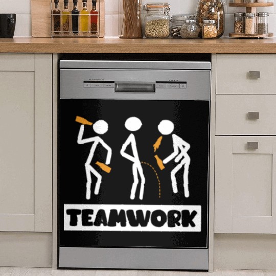 Teamwork Summer Vacation with Friends Spring Break Dish Washer Covers