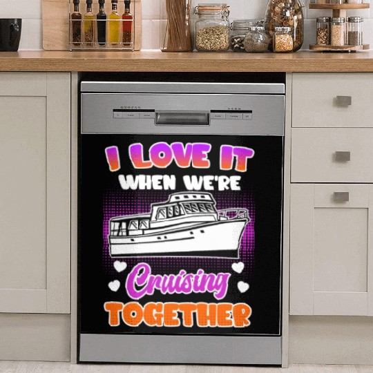Cruising together cruise ship holiday spring break Dish Washer Covers