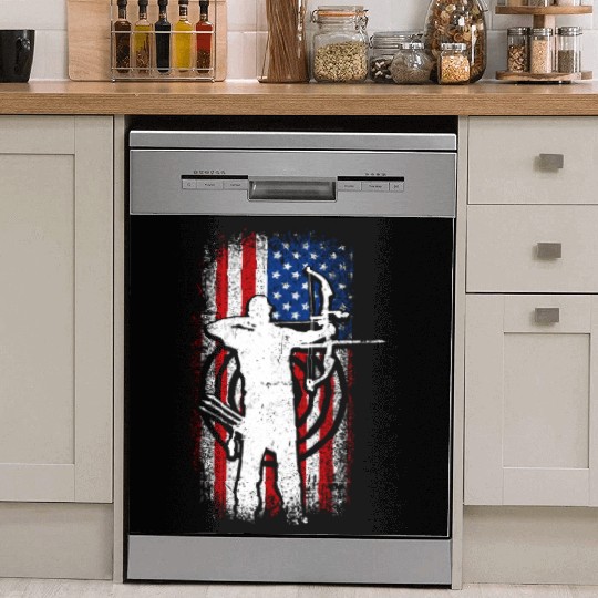 Usa Patriotic American flag 4th of July Archery Dish Washer Covers