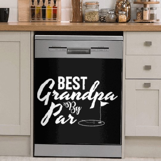 Best Grandpa By Par Father's Day Golf Grandad Golf Dish Washer Covers