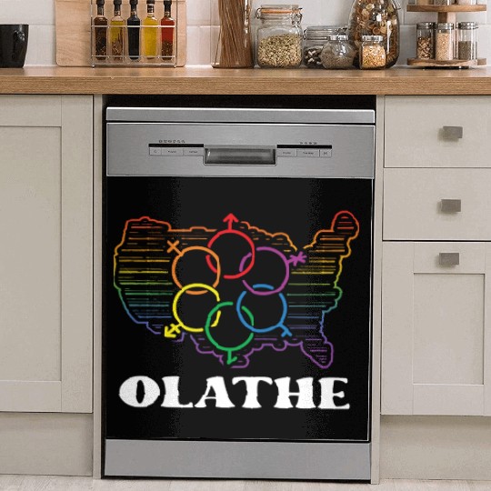 Olathe Pride Month Pride Flag LGBT Community LGBTQ Dish Washer Covers