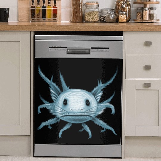 axolotl staring at you - blue version Dish Washer Covers