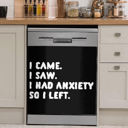 I Came I Saw I Had Anxiety So I Left Dish Washer Covers