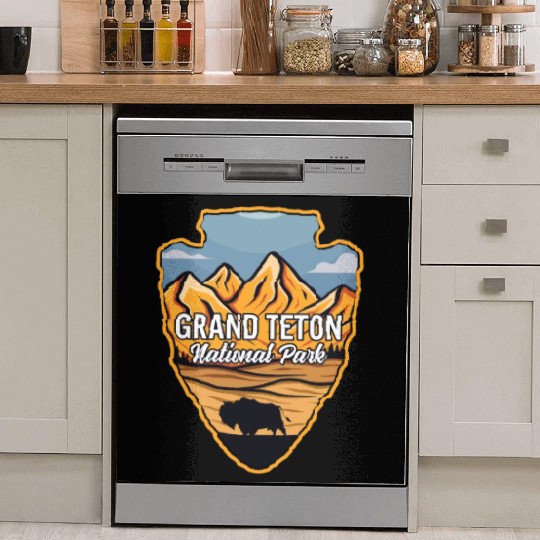 Grand Teton US National Park Arrowhead Mountain Dish Washer Covers