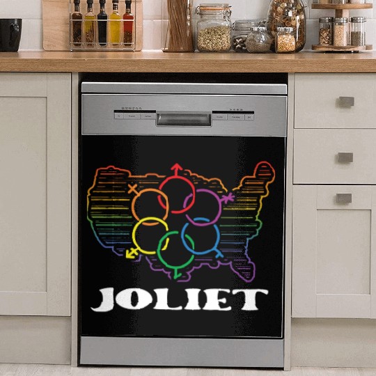Joliet Pride Month Pride Flag LGBT Community LGBTQ Dish Washer Covers