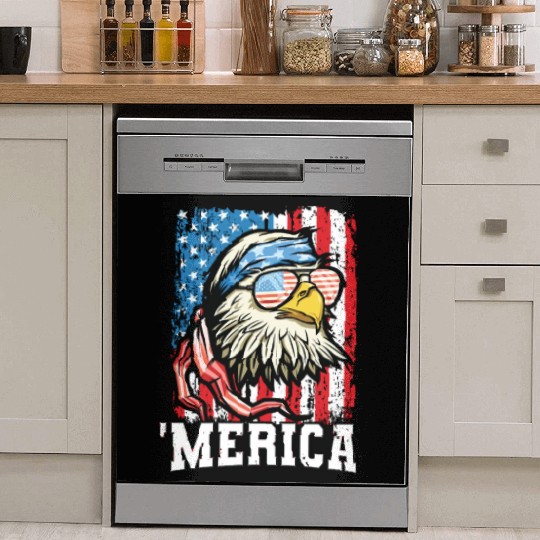 4th of July Bald Eagle USA Flag Patriotic Merica Dish Washer Covers