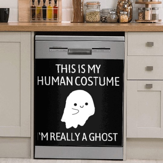 This is My Human Costume I'm Really a ghost Dish Washer Covers