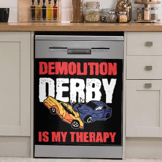 Demolition Derby Is My Therapy Race Track Dish Washer Covers