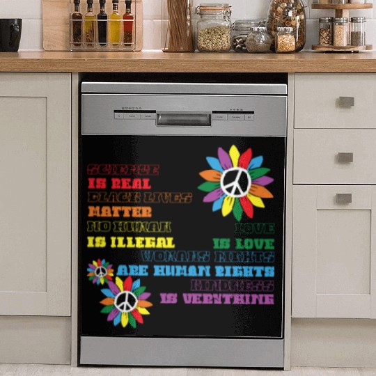 Distressed Science Is Real Black Dish Washer Covers