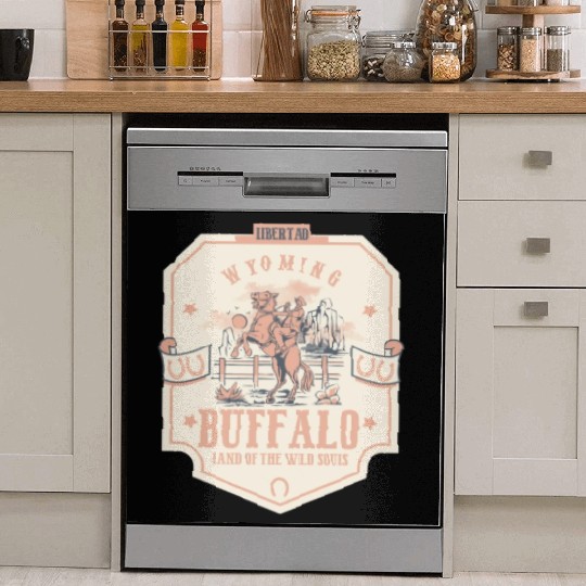 buffalo wyoming wild west town Dish Washer Covers