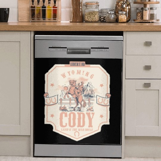 Cody wyoming wild west town Dish Washer Covers