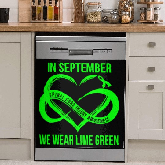 In September We Wear Lime Green Spinal Cord Injury Dish Washer Covers