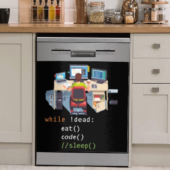 Computer Science Python Programmer Eat Code Sleep Dish Washer Covers