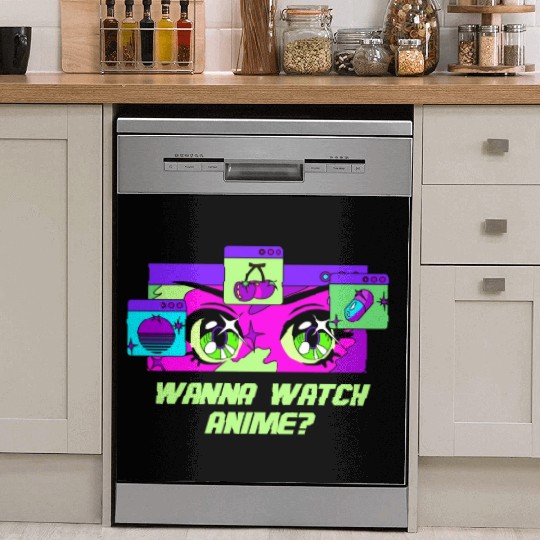 Wanna Watch Anime Kawaii Japanese Cute Japan Anime Dish Washer Covers