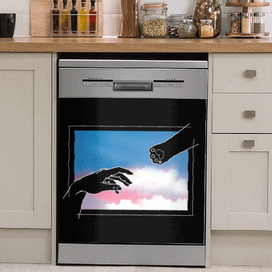 Adam Creation Cat Mom Cat Lover Christian Dish Washer Covers