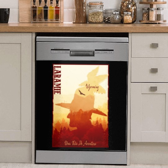 Laramie Wyoming wild west town Dish Washer Covers