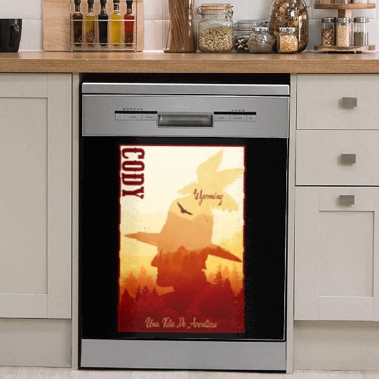 Cody Wyoming wild west town Dish Washer Covers