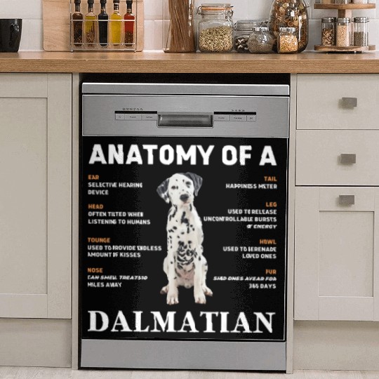 Anatomy of a Dalmatian funny Dog Pet lover Dish Washer Covers