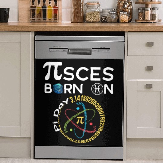 Pi Day Birthday Baby Born on Pi Day Pisces Dish Washer Covers