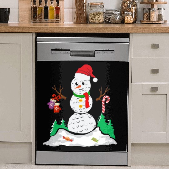 Funny Golf Ball Snowman Balls Christmas Pajama Gif Dish Washer Covers