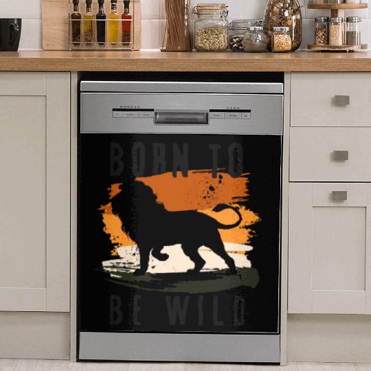 Born to be wild Lion Animal Design Dish Washer Covers