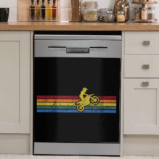 Motorbike Biker Racing Sport Retro Vintage Passion Dish Washer Covers