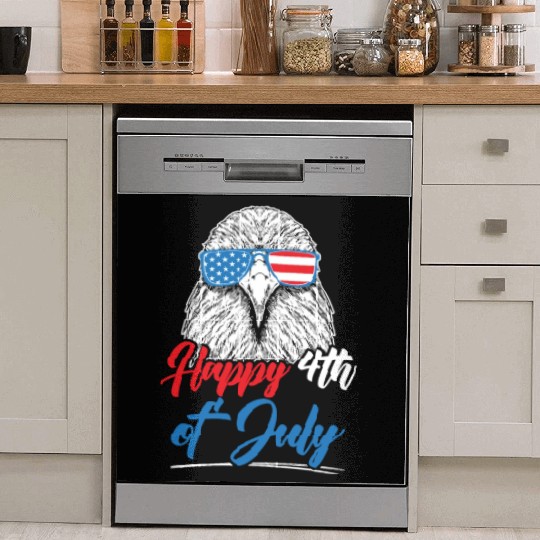 Patriotic America USA Flag 4th Of July America Dish Washer Covers