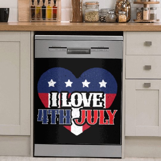 Patriotic America USA Flag 4th Of July American Dish Washer Covers