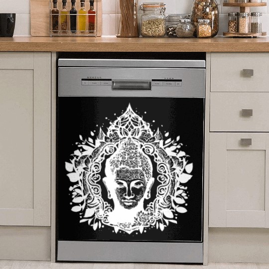 Meditating Buddha Lotus Spirit Portrait Dish Washer Covers