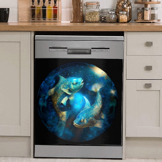 Pisces zodiac sign Dish Washer Covers