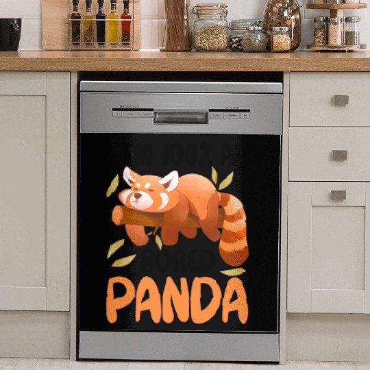 Red Panda Bored Cute Animal Lazy Animal Lover Dish Washer Covers