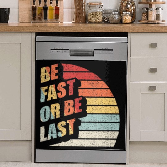 Fast Car Quote Drag Racing Gift Vintage Retro Rac Dish Washer Covers