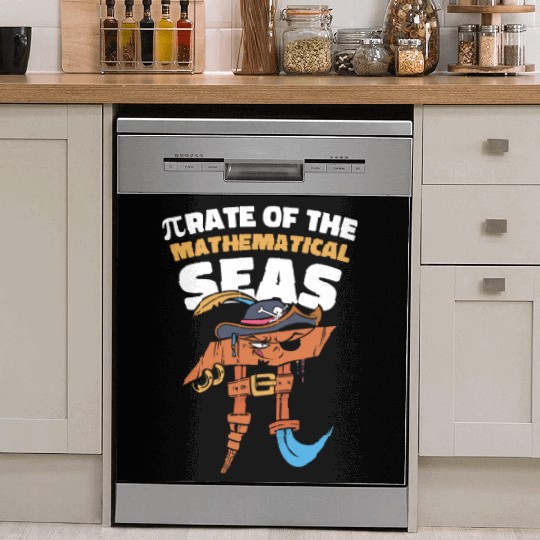 Pi Day Pirate Mathematician Pi Symbol Number Math Dish Washer Covers