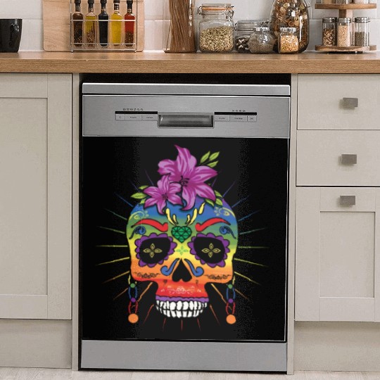 Flower Dia De Los Muertos LGBTQ LGBT Pride Month Dish Washer Covers