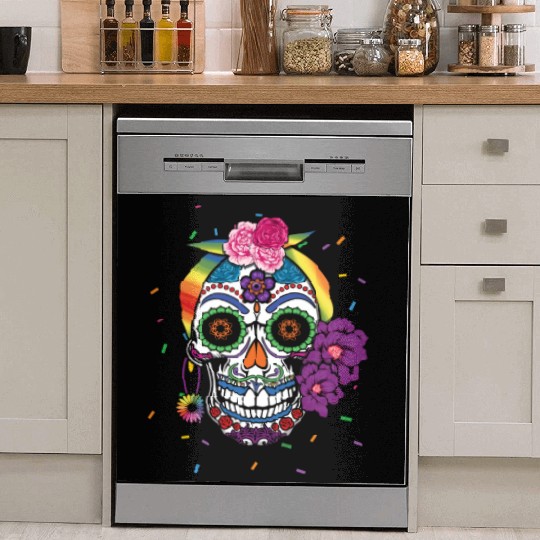 Gay Dia De Los Muertos LGBTQ LGBT Pride Month Dish Washer Covers
