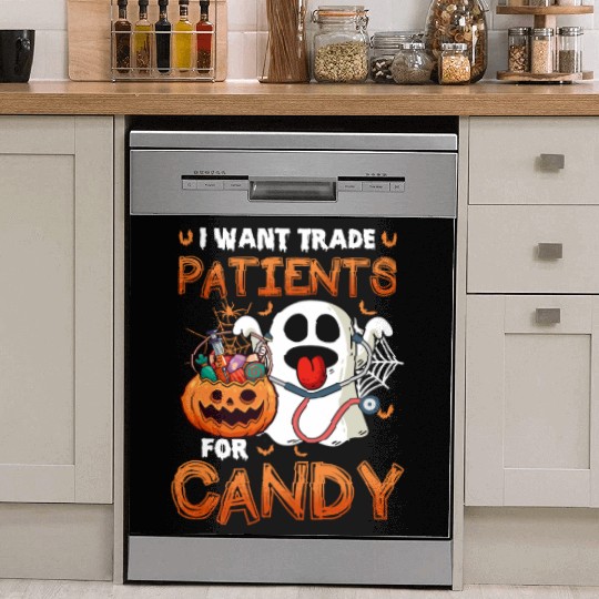 Nurse Halloween Will Trade Patients For Candy Dish Washer Covers