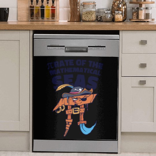 Pi Day Pirate Mathematician Pi Symbol Number Math Dish Washer Covers