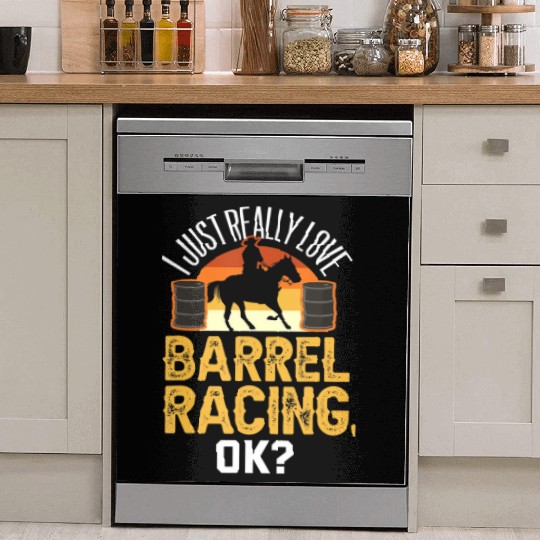 Funny Barrel Racing Dish Washer Covers Rodeo Horse Barrel Race