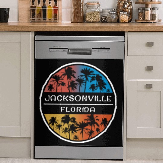 Jacksonville Florida Stylish Vacation Souvenir Dish Washer Covers