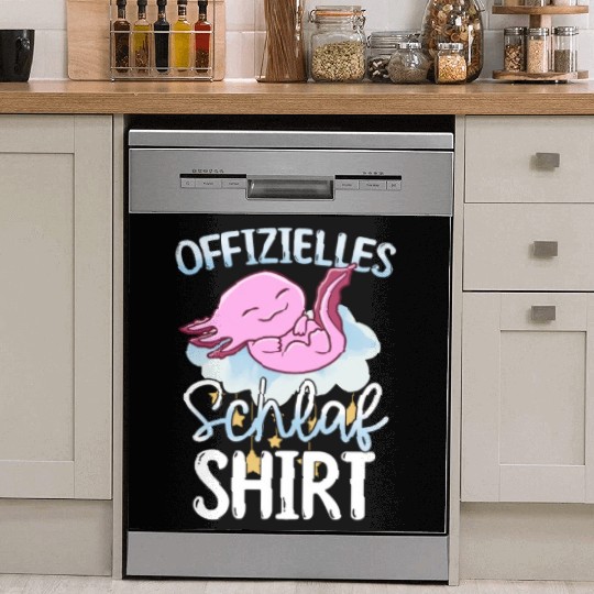 Official Sleep Dish Washer Covers Axolotl
