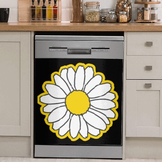 yellow daisy flower Dish Washer Covers