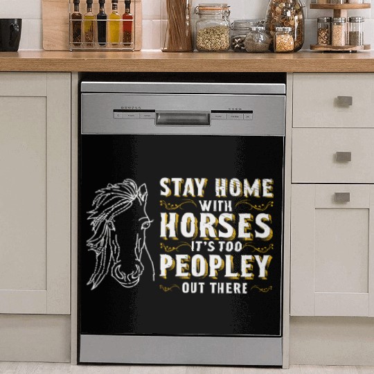 Horse Riding Equestrian Horses Lover Pony Design Dish Washer Covers