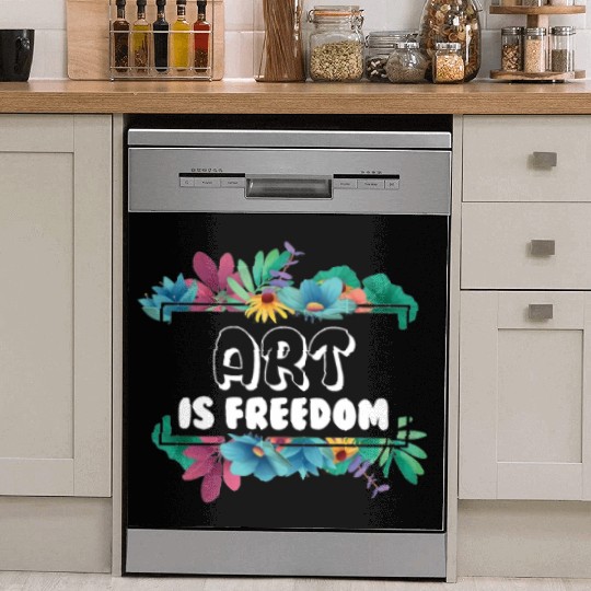 Art Is Freedom World History Art Day April 15 Dish Washer Covers