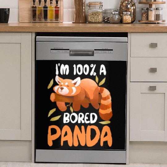 Red Panda Bored Cute Animal Lazy Animal Lover Dish Washer Covers