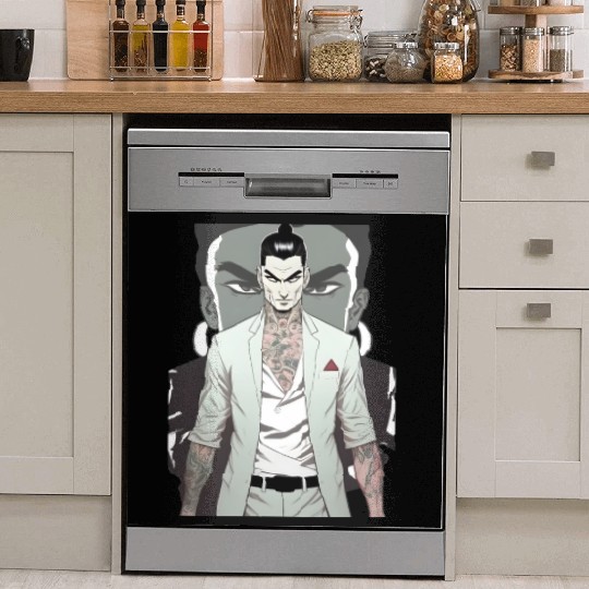 Japan Yakuza Greeny Face Dish Washer Covers