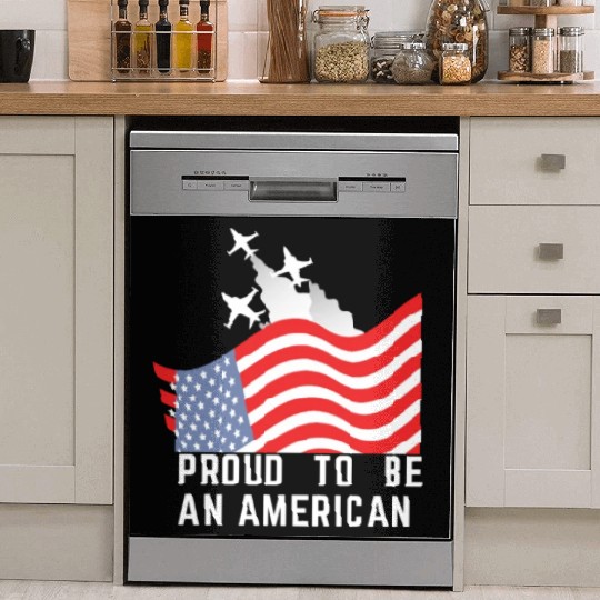 Wings of Liberty: Red, White, and Blue Plane Dish Washer Covers